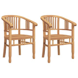 Garden Chairs 2 pcs Brown 63 x 58 x 89 cm Solid teak wood