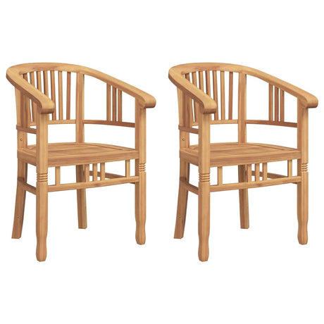 Garden Chairs 2 pcs Brown 63 x 58 x 89 cm Solid teak wood