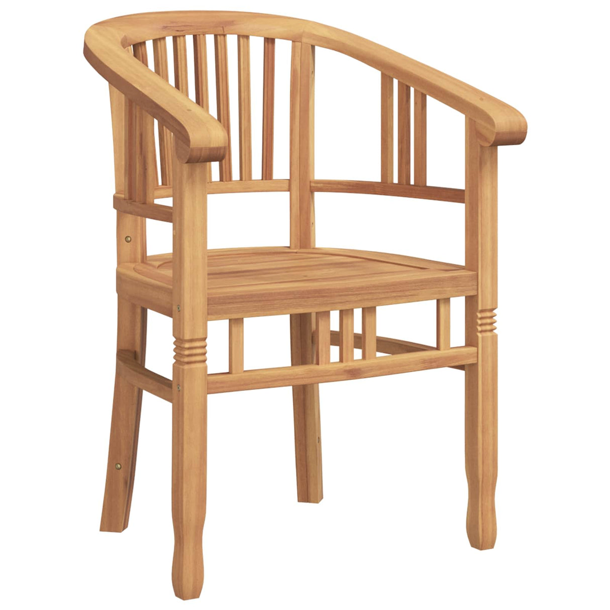 Chair 2 pcs Brown 63 x 58 x 89 cm Solid Teak Wood