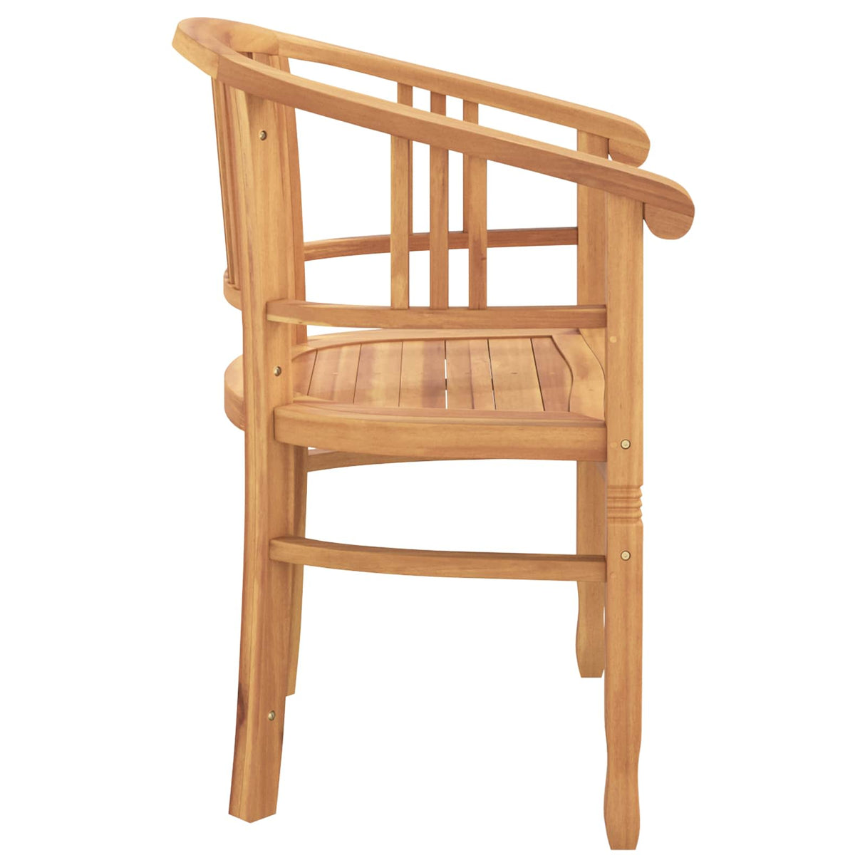 Chair 2 pcs Brown 63 x 58 x 89 cm Solid Teak Wood