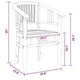 Garden Chairs 2 pcs Brown 63 x 58 x 89 cm Solid teak wood