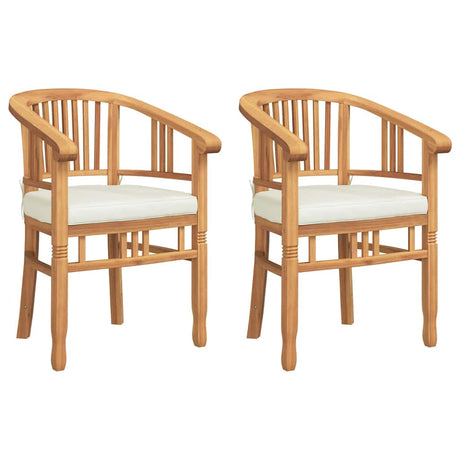 Garden Chairs 2 pcs Brown 63 x 58 x 89 cm Solid teak wood