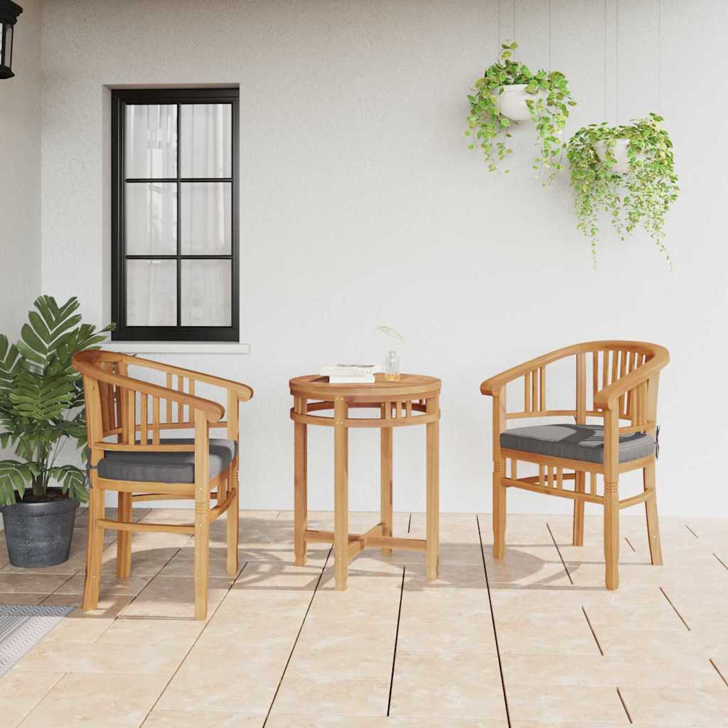 Garden Chairs 2 pcs Brown 63 x 58 x 89 cm Solid teak wood