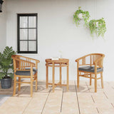 Garden Chairs 2 pcs Brown 63 x 58 x 89 cm Solid teak wood