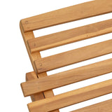 Sun Lounger Folding Brown 198 x 55 x 58.5 cm Solid Teak Wood