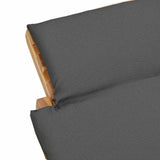 Sun Lounger Dark grey 188 x 55 x 59 cm Solid teak wood