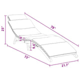 Sun Lounger Dark grey 188 x 55 x 59 cm Solid teak wood