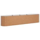 Garden Raised Bed Brown 400 x 80 x 81 cm Steel