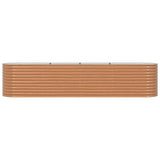 Garden Raised Bed Brown 400 x 80 x 81 cm Steel