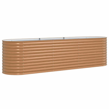 Garden Raised Bed Brown 320 x 80 x 81 cm Steel