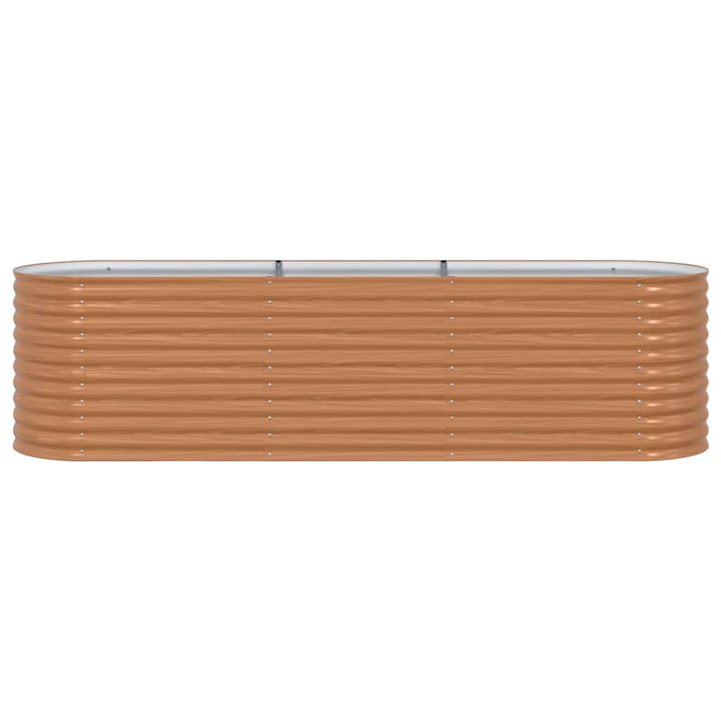 Garden Raised Bed Brown 320 x 80 x 81 cm Steel