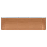 Garden Raised Bed Brown 320 x 80 x 81 cm Steel
