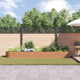 Garden Raised Bed Brown 400 x 80 x 44 cm Steel