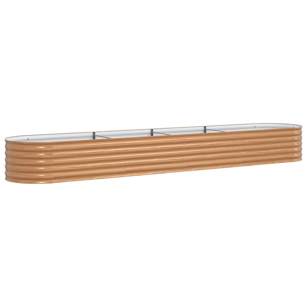 Garden Raised Bed Brown 400 x 80 x 44 cm Steel