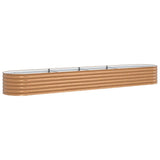 Garden Raised Bed Brown 400 x 80 x 44 cm Steel