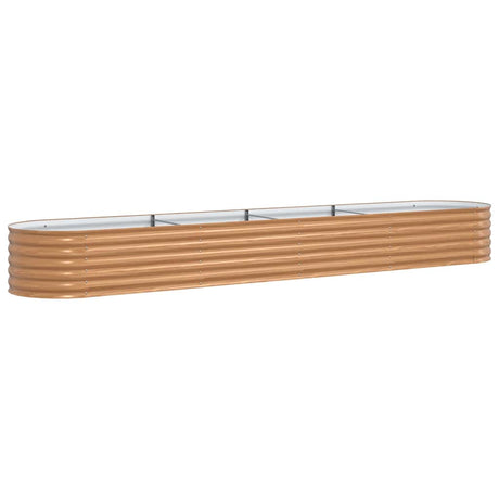 Garden Raised Bed Brown 400 x 80 x 44 cm Steel