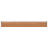 Garden Raised Bed Brown 400 x 80 x 44 cm Steel