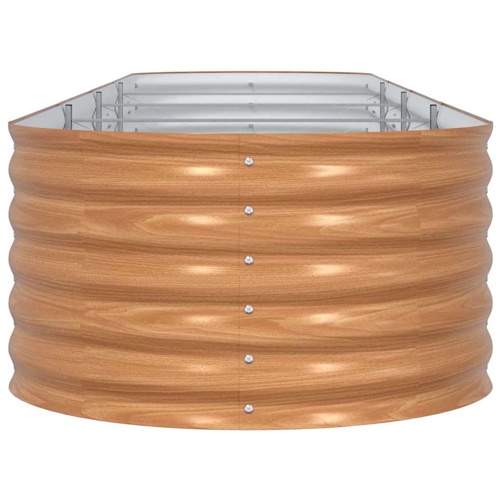 Garden Raised Bed Brown 400 x 80 x 44 cm Steel