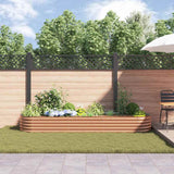 Garden Raised Bed Brown 320 x 80 x 44 cm Steel