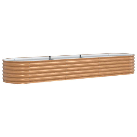 Garden Raised Bed Brown 320 x 80 x 44 cm Steel