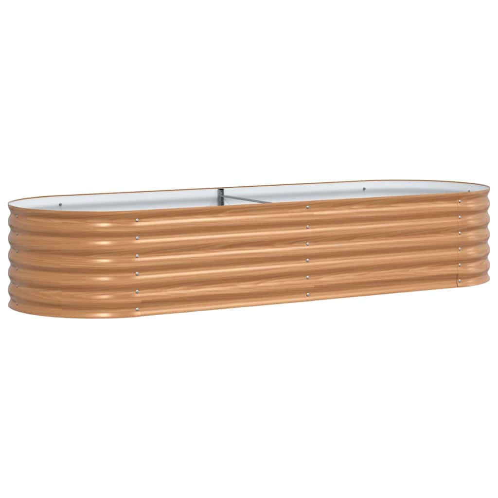 Garden Raised Bed Brown 240 x 80 x 44 cm Steel