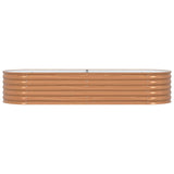 Garden Raised Bed Brown 240 x 80 x 44 cm Steel