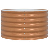 Garden Raised Bed Brown 80 x 80 x 44 cm Steel
