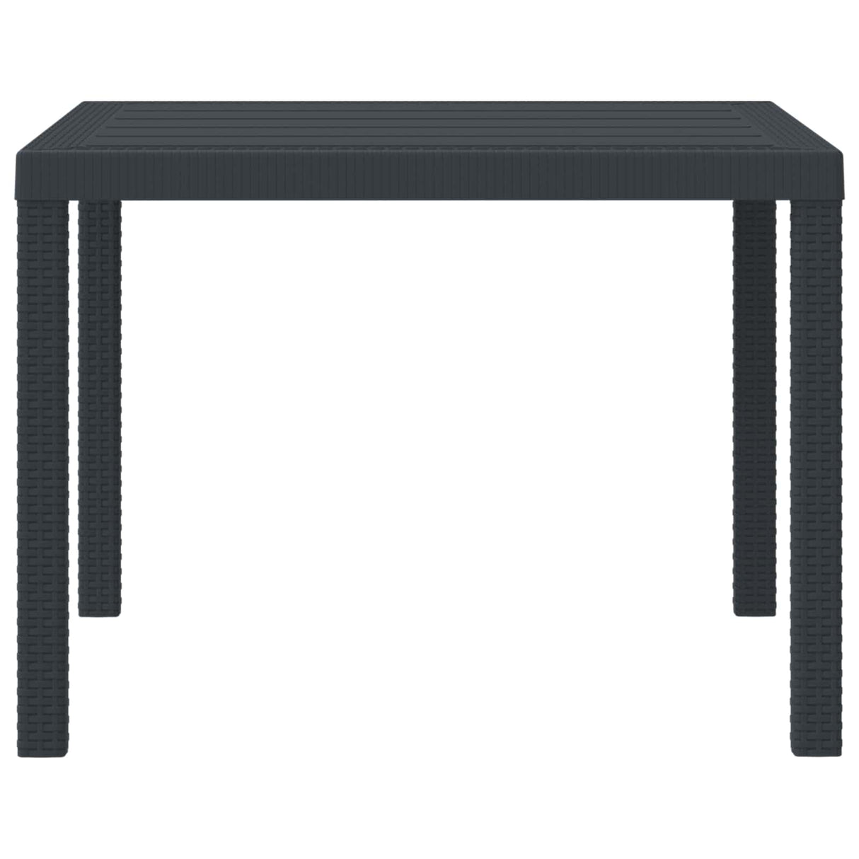 Garden Table Anthracite 100 x 100 x 73 cm Poly Rattan