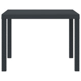 Garden Table Anthracite 100 x 100 x 73 cm Poly Rattan