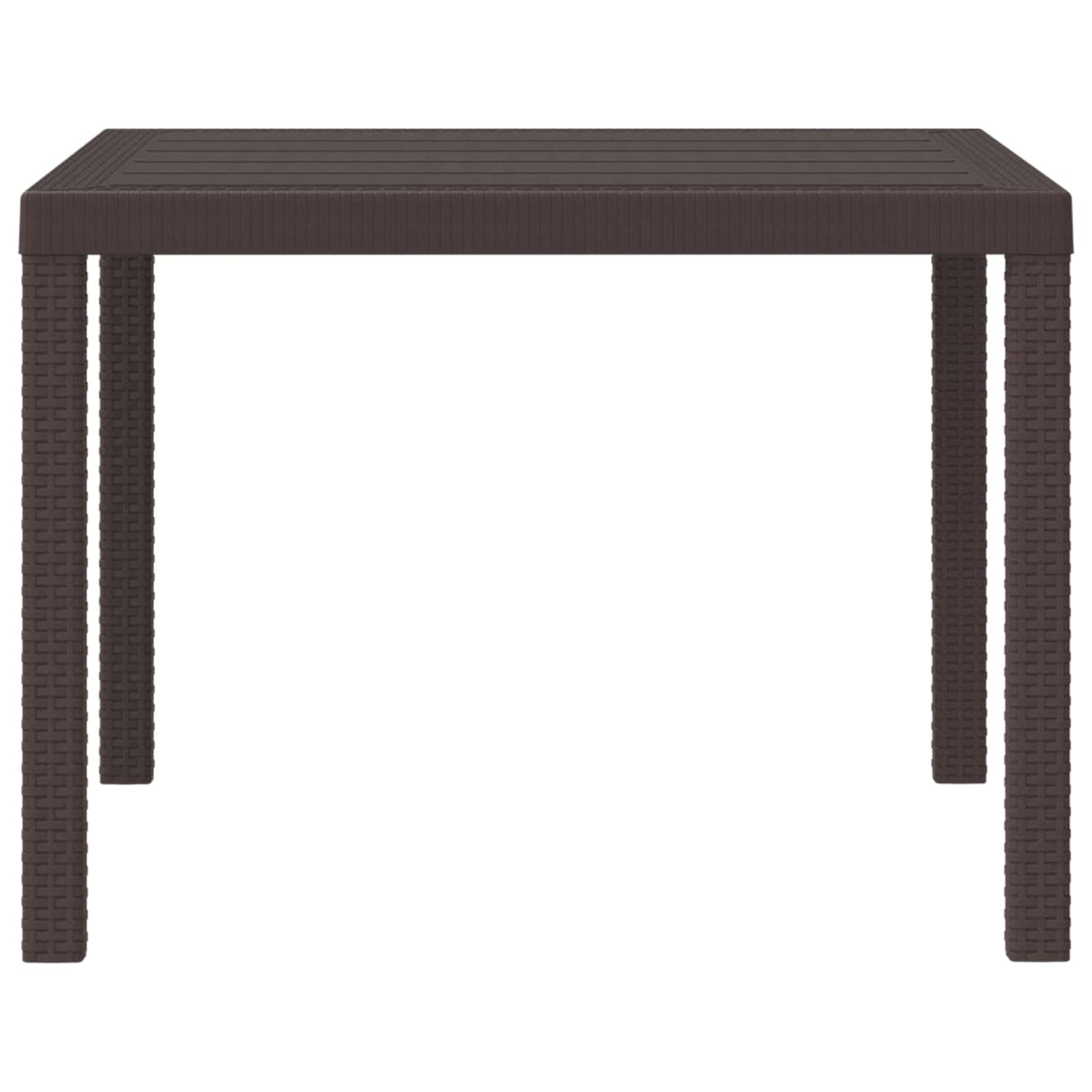 Garden Table Brown 100 x 100 x 73 cm Poly Rattan
