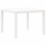 Garden Table White 100 x 100 x 73 cm Poly Rattan