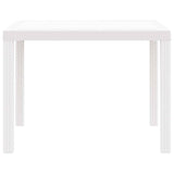 Garden Table White 100 x 100 x 73 cm Poly Rattan