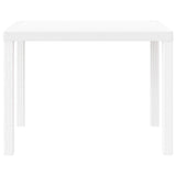 Garden Table White 100 x 100 x 73 cm Poly Rattan