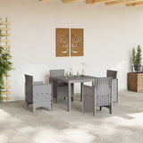 Garden Table Light Grey 100 x 100 x 73 cm Poly Rattan