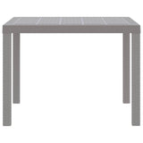 Garden Table Light Grey 100 x 100 x 73 cm Poly Rattan