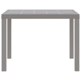 Garden Dining Table Light Grey 100 x 100 x 73 cm Poly Rattan