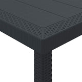 Garden Table Anthracite 150 x 100 x 73 cm Poly Rattan