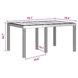 Garden Table Anthracite 150 x 100 x 73 cm Poly Rattan