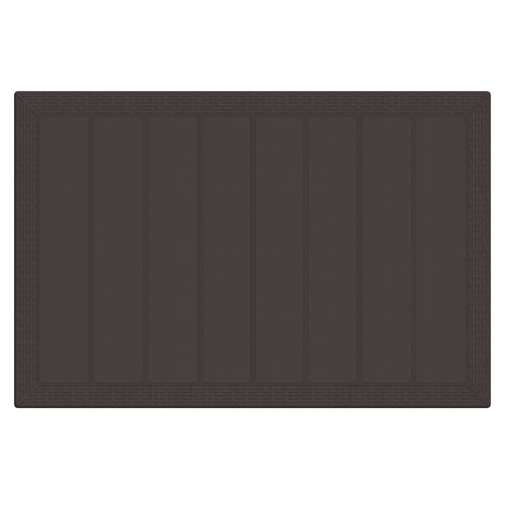 Garden Table Brown 150 x 100 x 73 cm Poly Rattan
