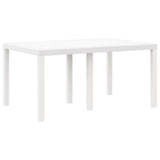 Garden Table White 150 x 100 x 73 cm Poly Rattan
