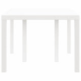 Garden Table White 150 x 100 x 73 cm Poly Rattan