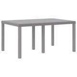 Garden Table Light grey 150 x 100 x 73 cm Poly Rattan