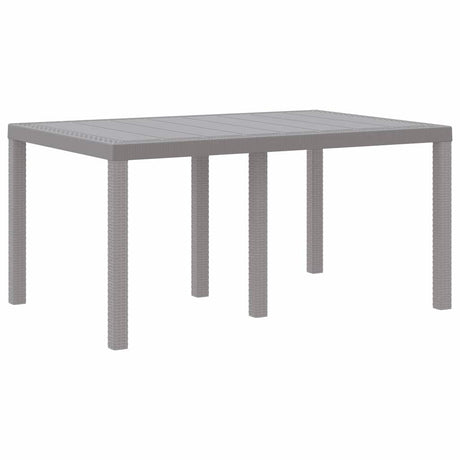 Garden Table Light grey 150 x 100 x 73 cm Poly Rattan