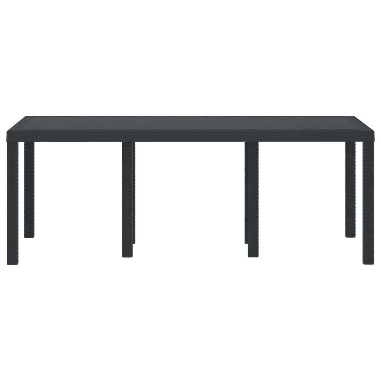 Garden Table Anthracite 200 x 100 x 73 cm Poly Rattan