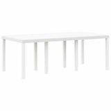 Garden Table White 200 x 100 x 73 cm Poly Rattan