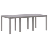 Garden Table Light grey 200 x 100 x 73 cm Poly Rattan
