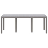 Garden Table Light grey 200 x 100 x 73 cm Poly Rattan