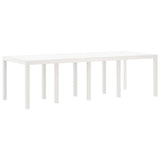 Garden Table White 250 x 100 x 73 cm Poly Rattan