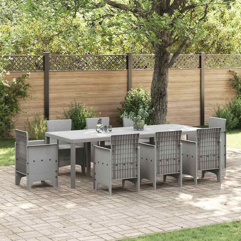 Garden Table Light grey 250 x 100 x 73 cm Poly Rattan