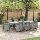Garden Table Light grey 250 x 100 x 73 cm Poly Rattan